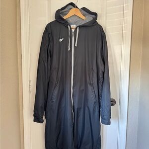Speedo Black Hooded Swim or Water Polo Parka